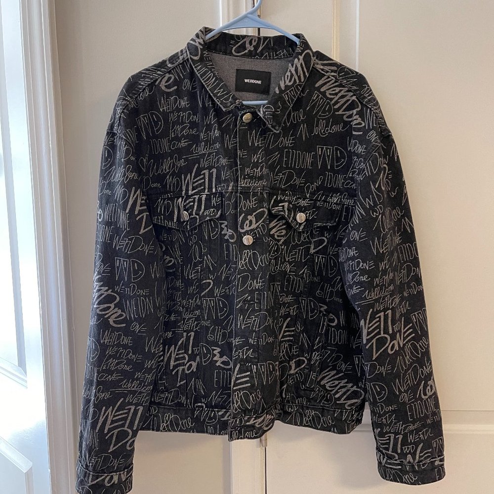 WE11DONE  black denim jacket Unisex size: M